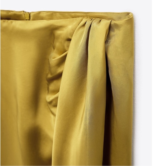 NWT Zara Satin Effect Asymmetric Dress - Picture 15 of 17